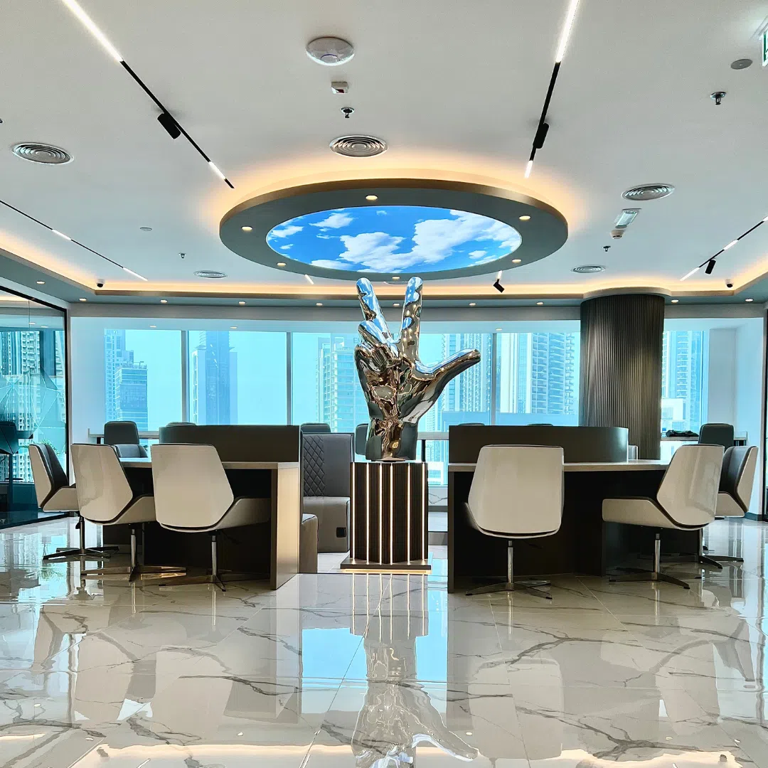 business center interior design Dubai – Jetset Business Centre workspace by River Island Interiors