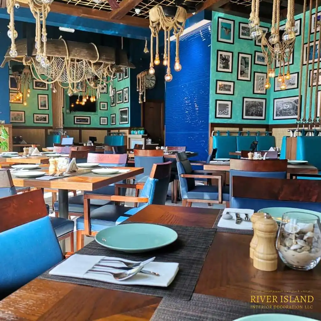 Hook and Cook seafood Restaurant interior Dubai