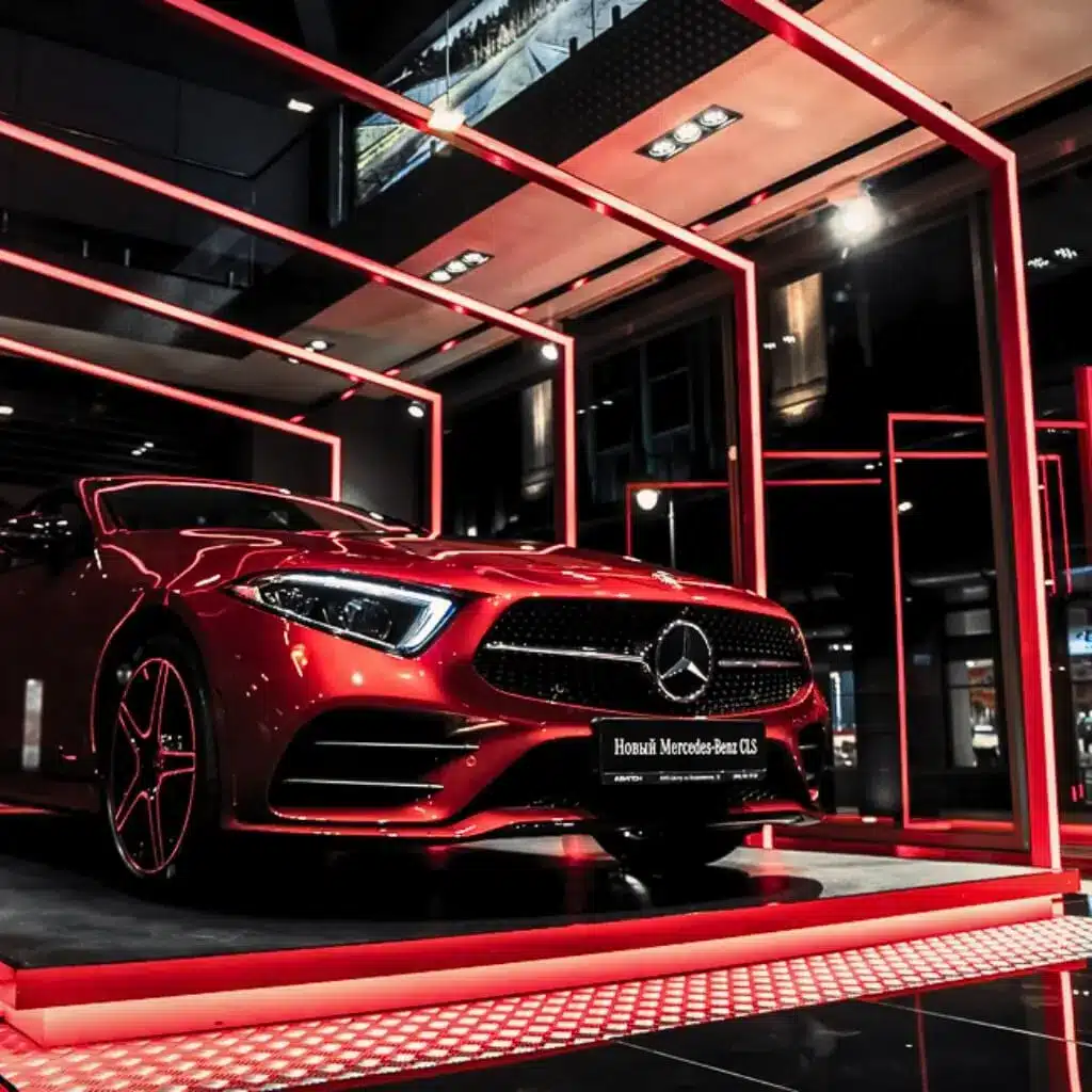 Mercedes benz premium car showroom in Dubai
