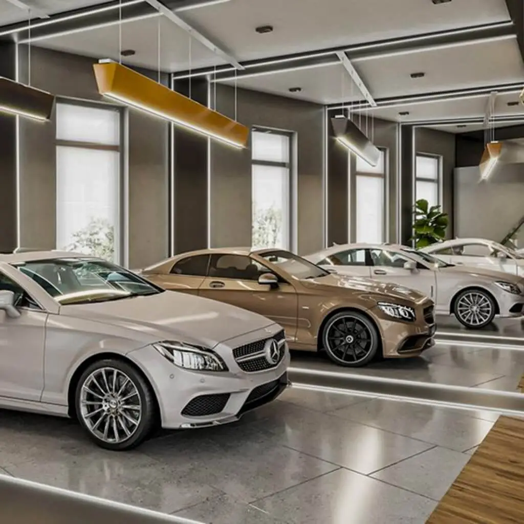 Pre owned Car showroom interior in Dubai