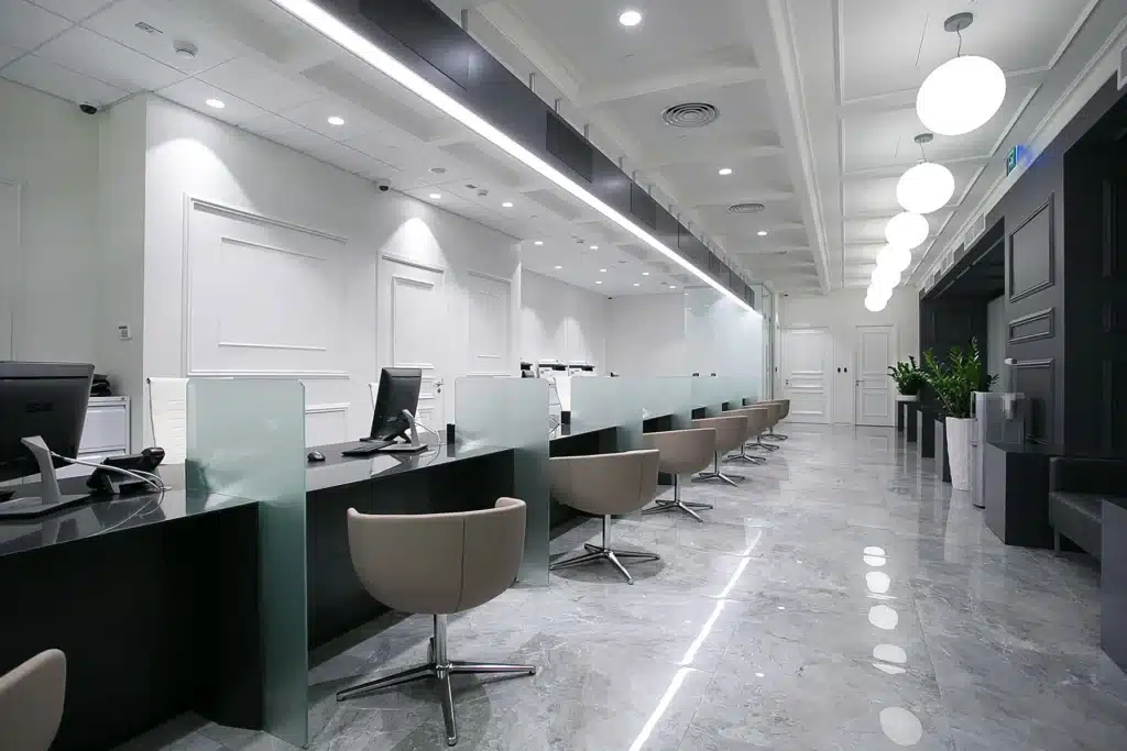 bank interior design in dubai