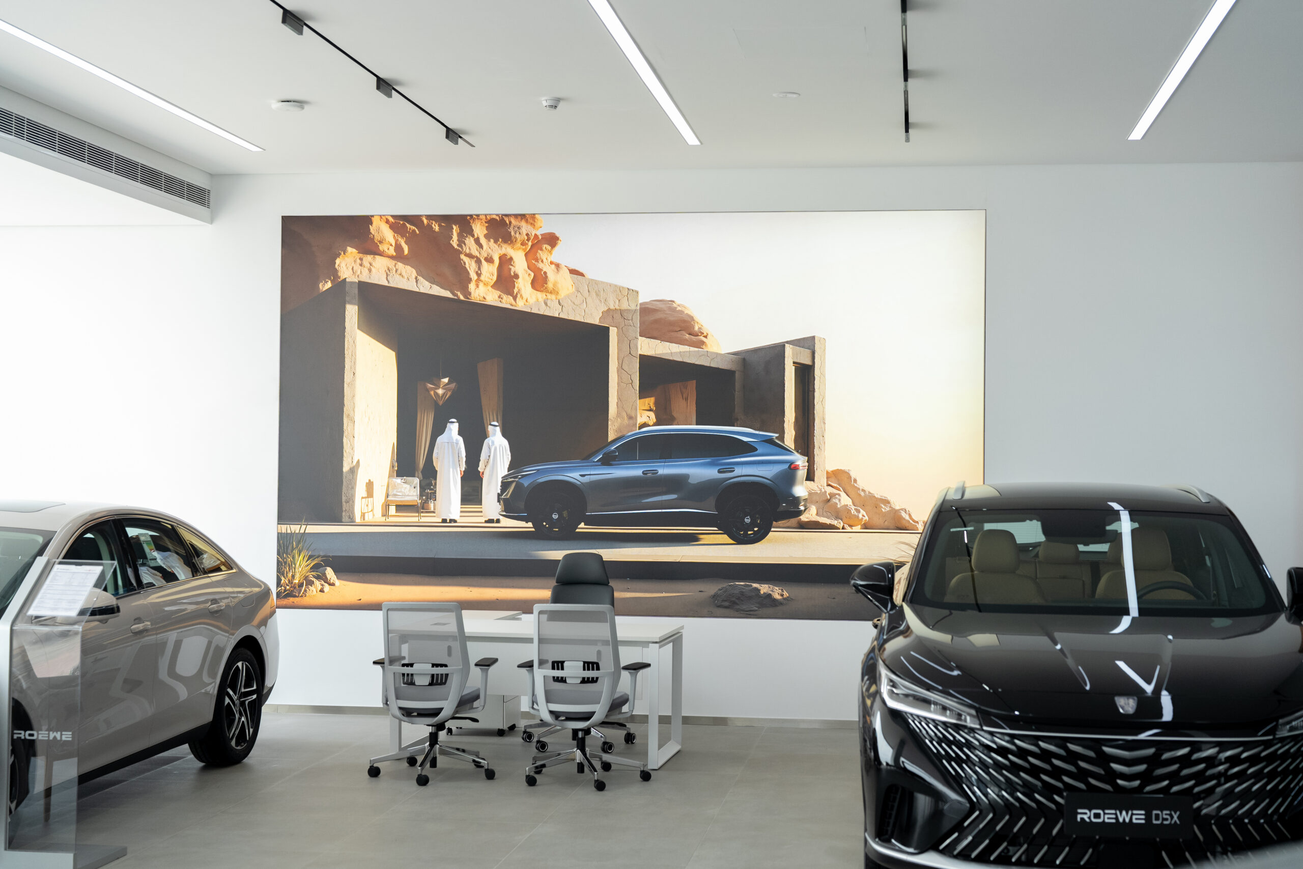 luxury automotive showroom interior